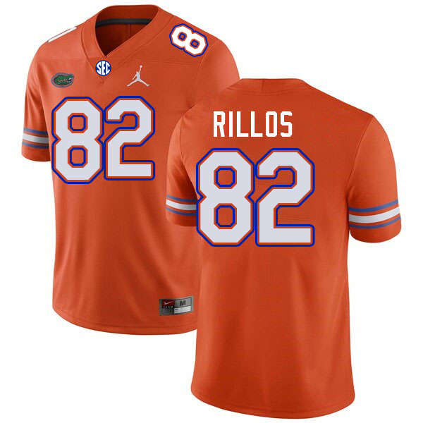 Florida Gators #82 Caleb Rillos College Football Jerseys Stitched-Orange